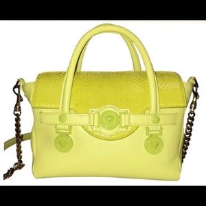 Neon Green/Yellow Python Versace Bag